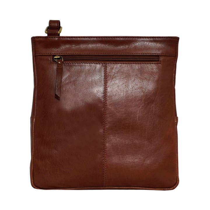 Assots London - Wholesale Crossbody Bag - Women's - 'CANARY' Brown Vintage Leather Crossbody bag7