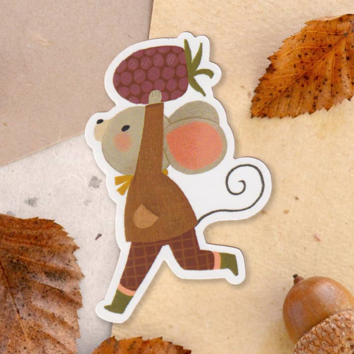 Sticker Harvest Mouse & Blackberry voor wholesale door Julianna Swaney