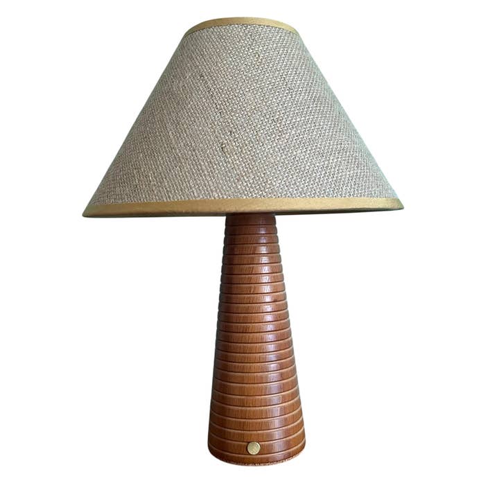 Candeeiro tátil recarregável estilo Teca com abajur de serapilheira. por atacado de Sixton London