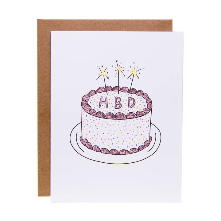 HBD Cake for wholesale by Drawing a Blank Cards + Gifts
