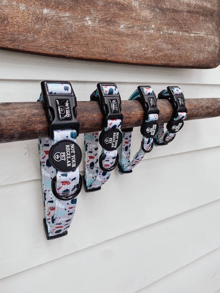 Azzurro Terrazzo Collar for wholesale by Not Your Regular Pet