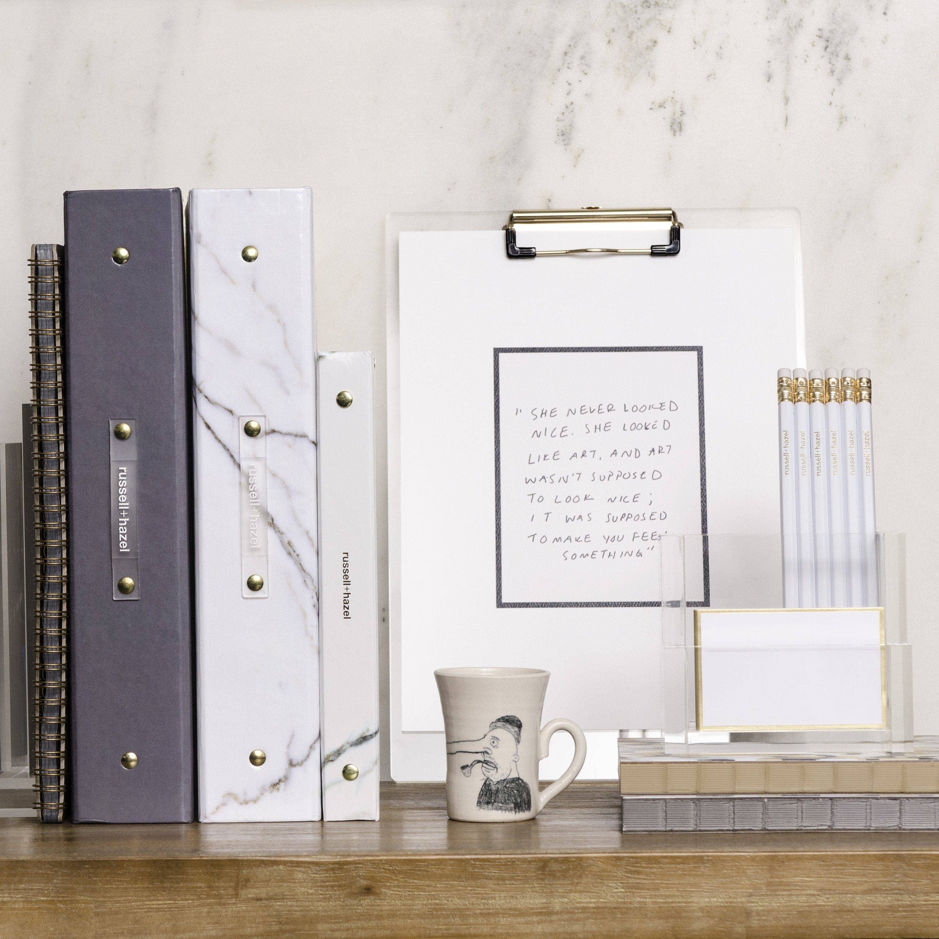 russell+hazel - Wholesale Clipboard - Acrylic + Gold Clear Clipboard3