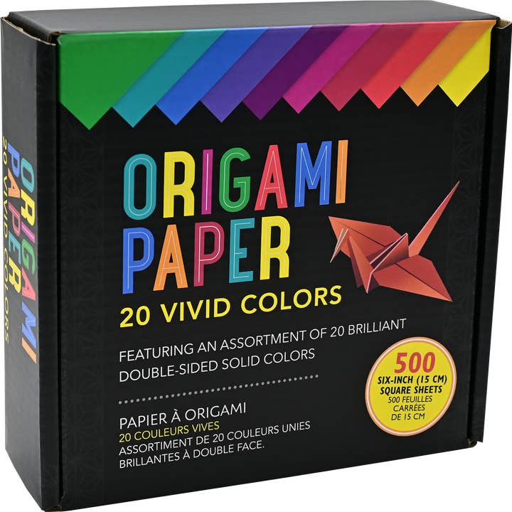 Peter Pauper Press - Wholesale Origami/Kirigami Paper - Origami Paper 20 Vivid Colors (500 Sheets)