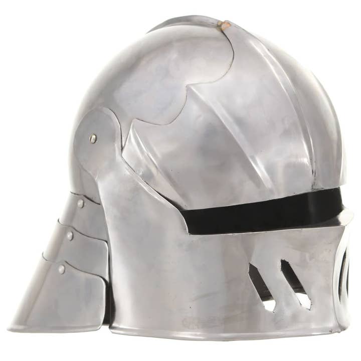 Capacete de cavaleiro medieval réplica antiga LARP Silver Steel por atacado de Arts King