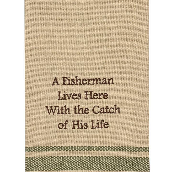 A Fisherman Lives Here Dishtowel for wholesale by Park Designs