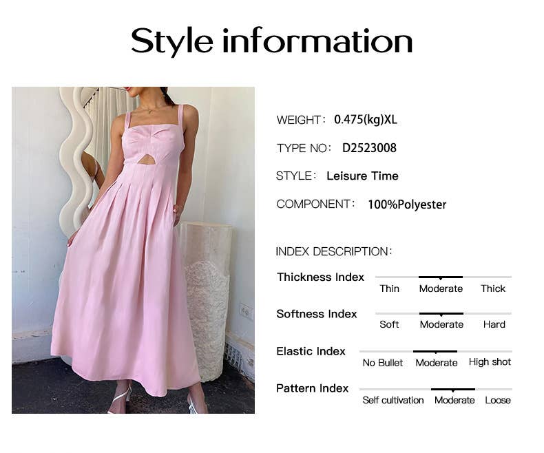 YNIQUE - Vendita all'ingrosso Vestito - Donna - Abito lungo estivo a balze fluido da donna senza maniche10