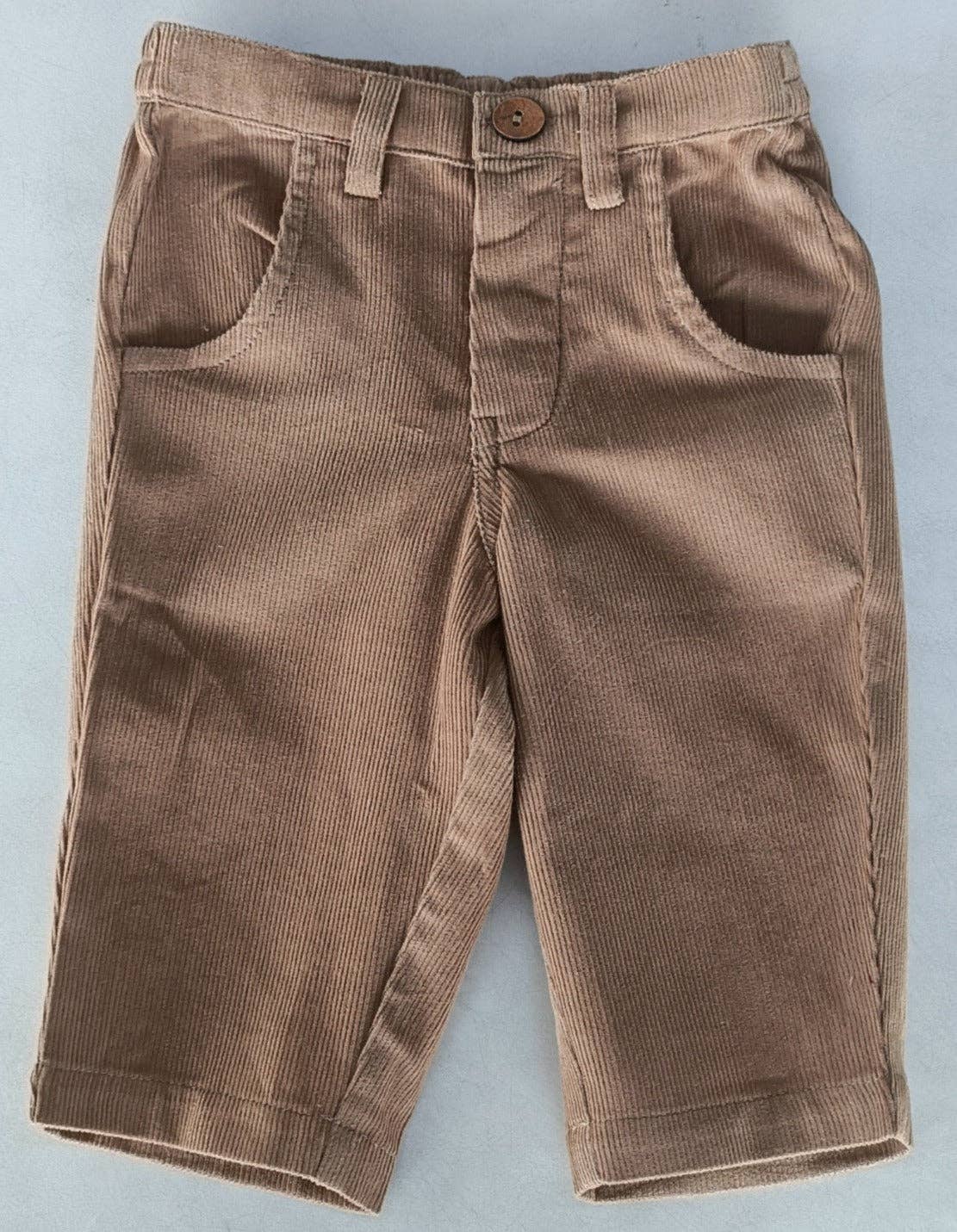 Yo Baby – wholesale Trousers – Baby – Beige Corduroy Solid Color Boys Pants