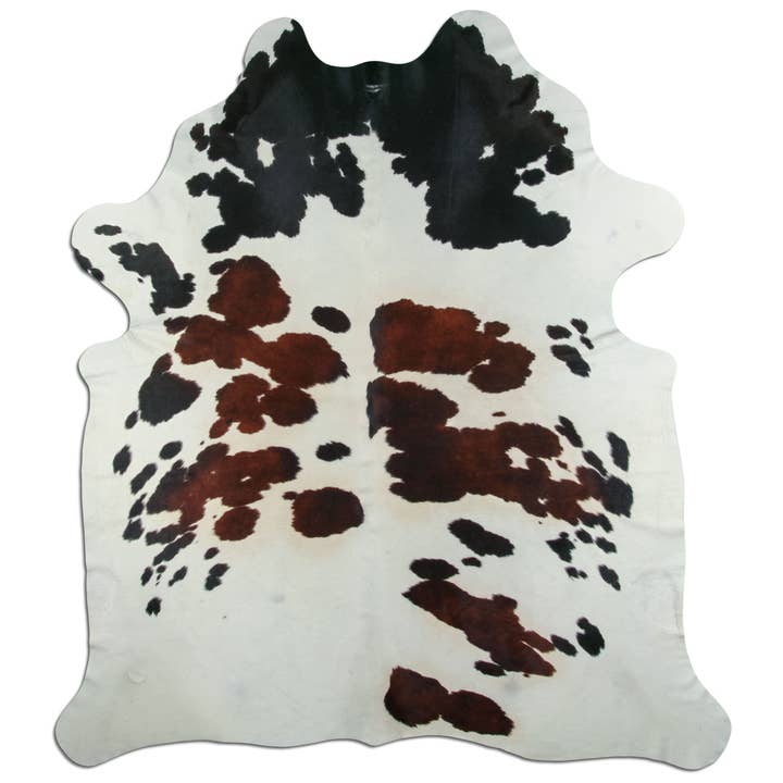 Kuhfell Teppich - L240 x B210 cm - schwarz braun weiß für den Großhandel von Livarto UG (haftungsbeschränkt)