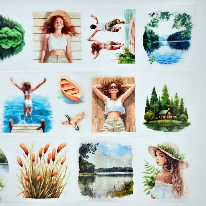 MIC & MIM Premium Paper Shop - Wholesale Washi Tape - MIC | PET Tape (3D Glossy & Kiss-cut): Lakeside Days6