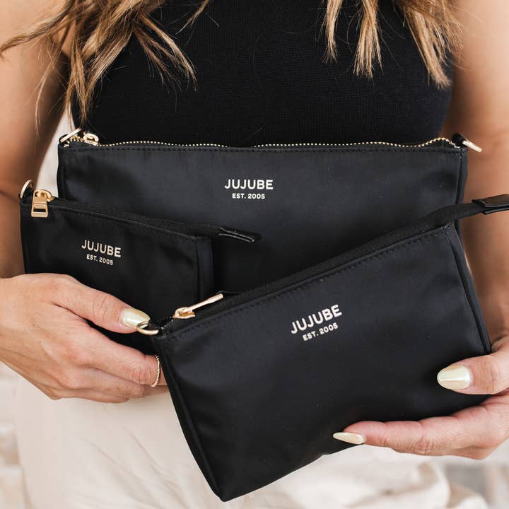 3-piece Pouch Set Black for wholesale by JuJuBe