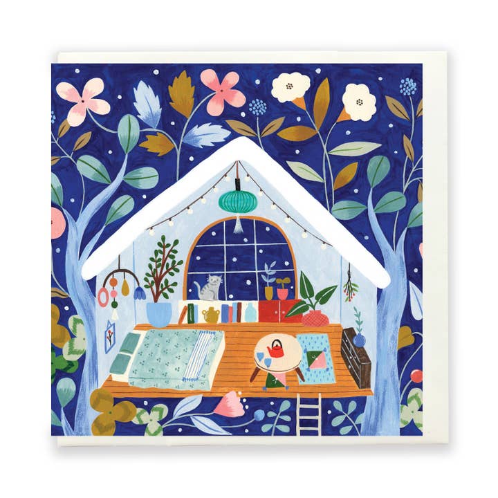 Home in the Forest card for wholesale by Flora Waycott
