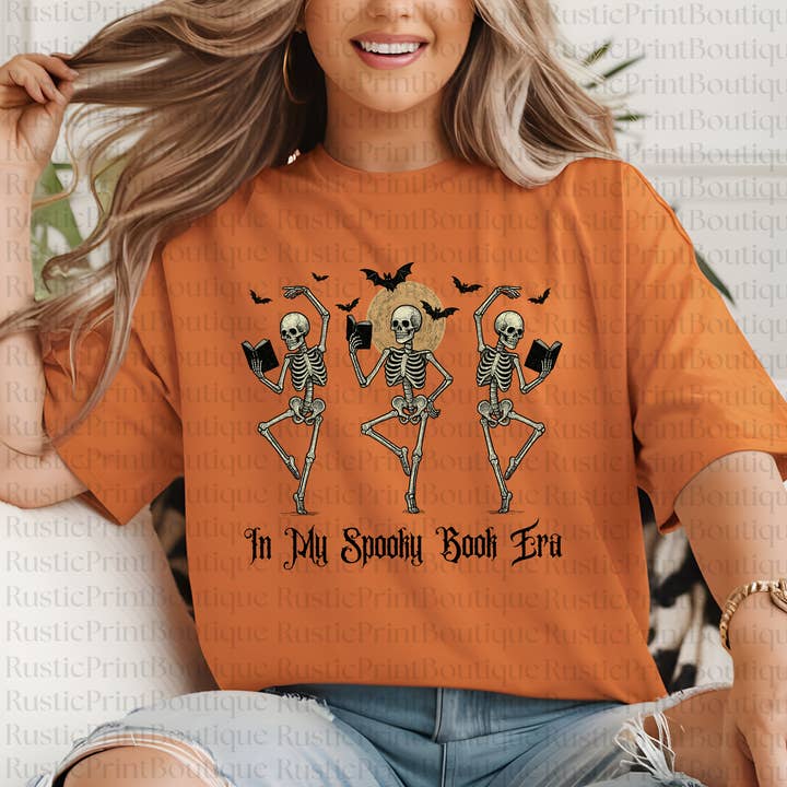 In My Spooky Book Era T-Shirt Halloween Shirt Bookish Shirt for wholesale by RusticPrintStudio