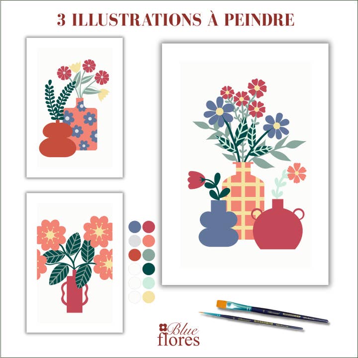 Kit de pintura por números para adultos - Pasión flores para venta al por mayor de Blueflores