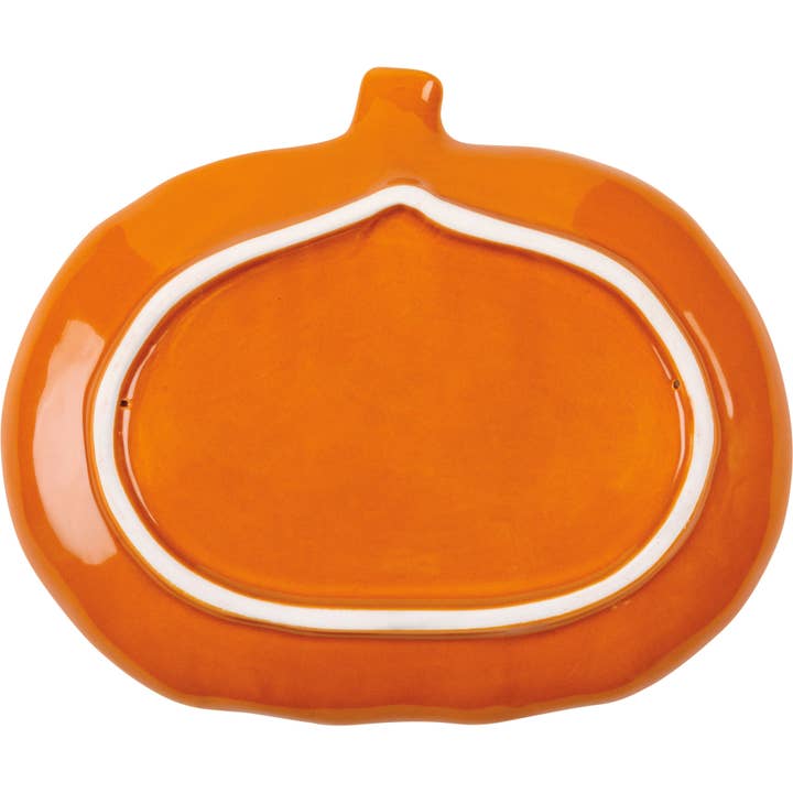 Primitives by Kathy - Wholesale Decorative Plate/Dish/Bowl - Small Orange Pumpkin Plate1