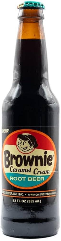 L&F Universal Goods - Wholesale Soda/Carbonated Drink - BROWNIE CARAMEL ROOT BEER SODA 12OZ/24PK