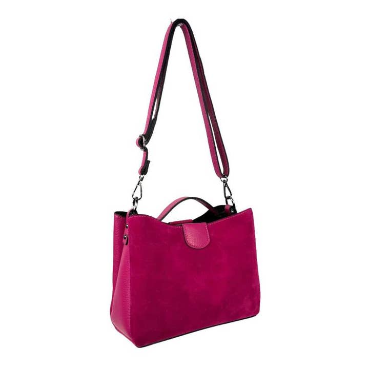 Women's Handbag with Grain Leather and Suede. Verano for wholesale by Chenson & Gorett