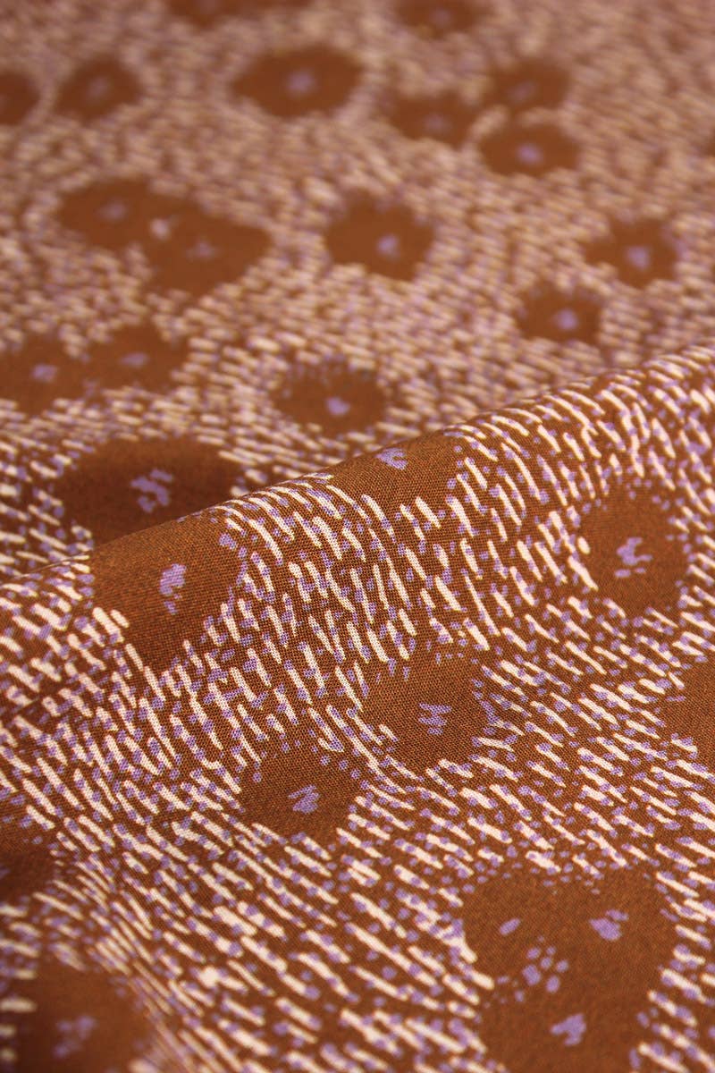 Eglantine et Zoé – wholesale Fabric – Punti Caramel Viscose Poplin Fabric10