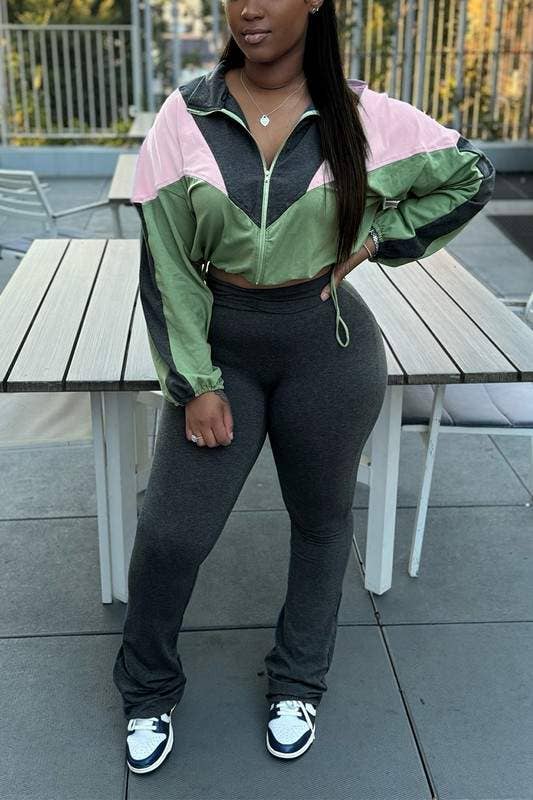 Flarix - Wholesale Top & Skirt Set - Women's - workout tights tracksuit set