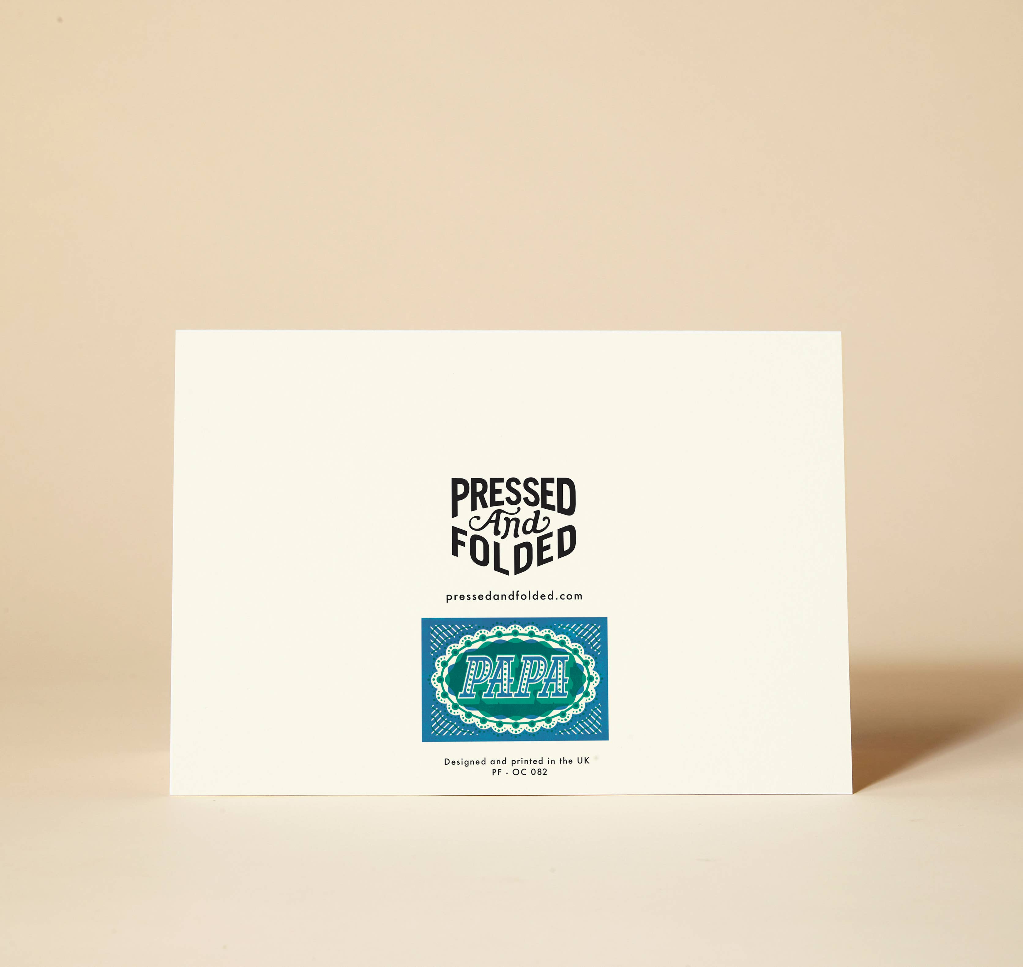 Pressed and Folded – wholesale Father’s Day card – Papa Greeting Card1