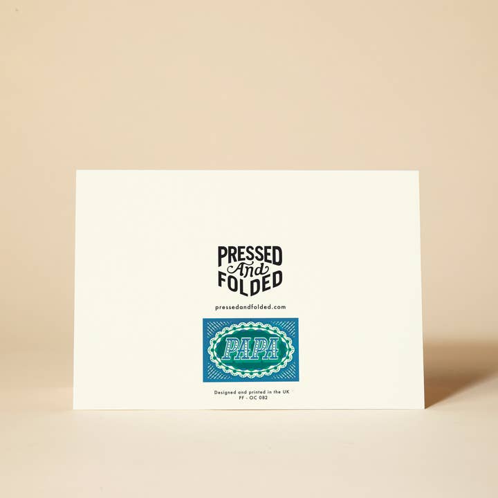 Pressed and Folded – wholesale Father’s Day card – Papa Greeting Card1