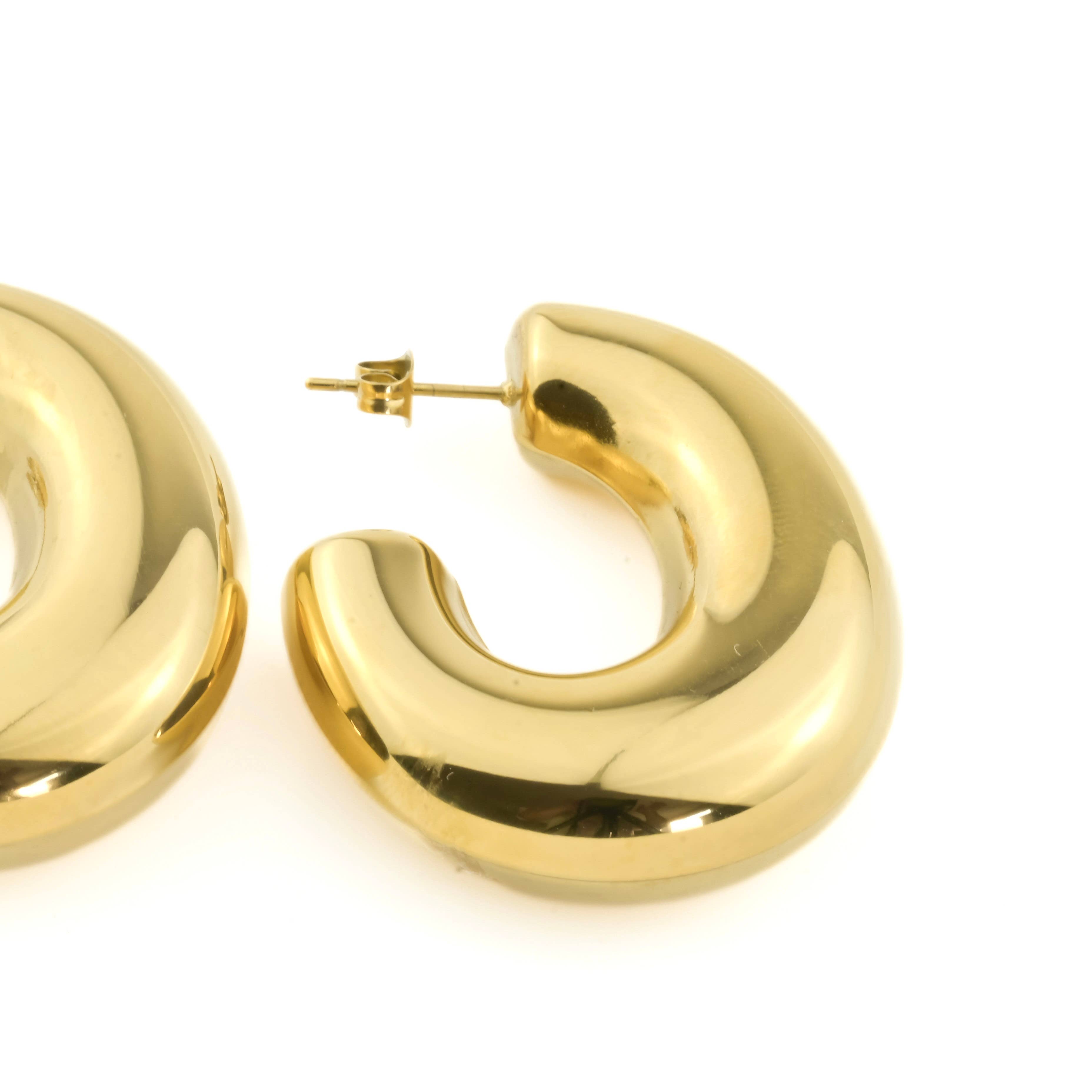 Blueyejewelry - Wholesale Hoop Earrings - Chunky Elongated Hoops - Oversized Thick Oval Hoop Earrings9