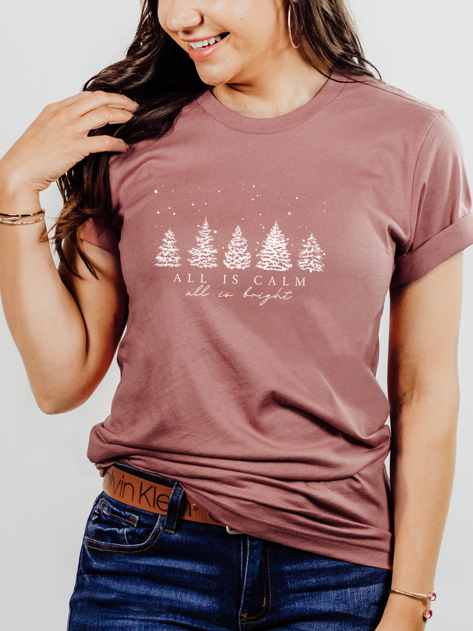 Scripted Pearl - Wholesale T-Shirt (Graphic) - Women's - Christian Tshirts, Christmas T Shirts, Silent Night16