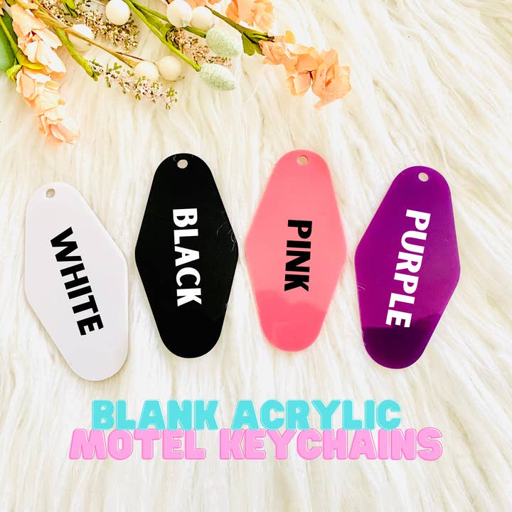 R & R Stitched - Wholesale Keychain - Unisex - Motel keychain acrylic blanks
