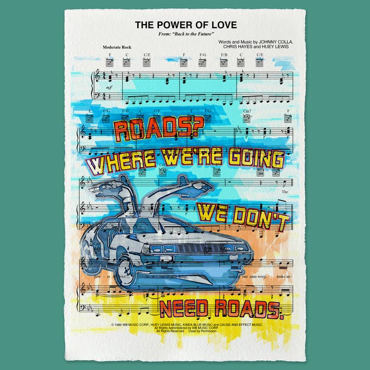 Impression murale avec citation du film Retour vers le futur pour la vente par Cup of Tea Creative