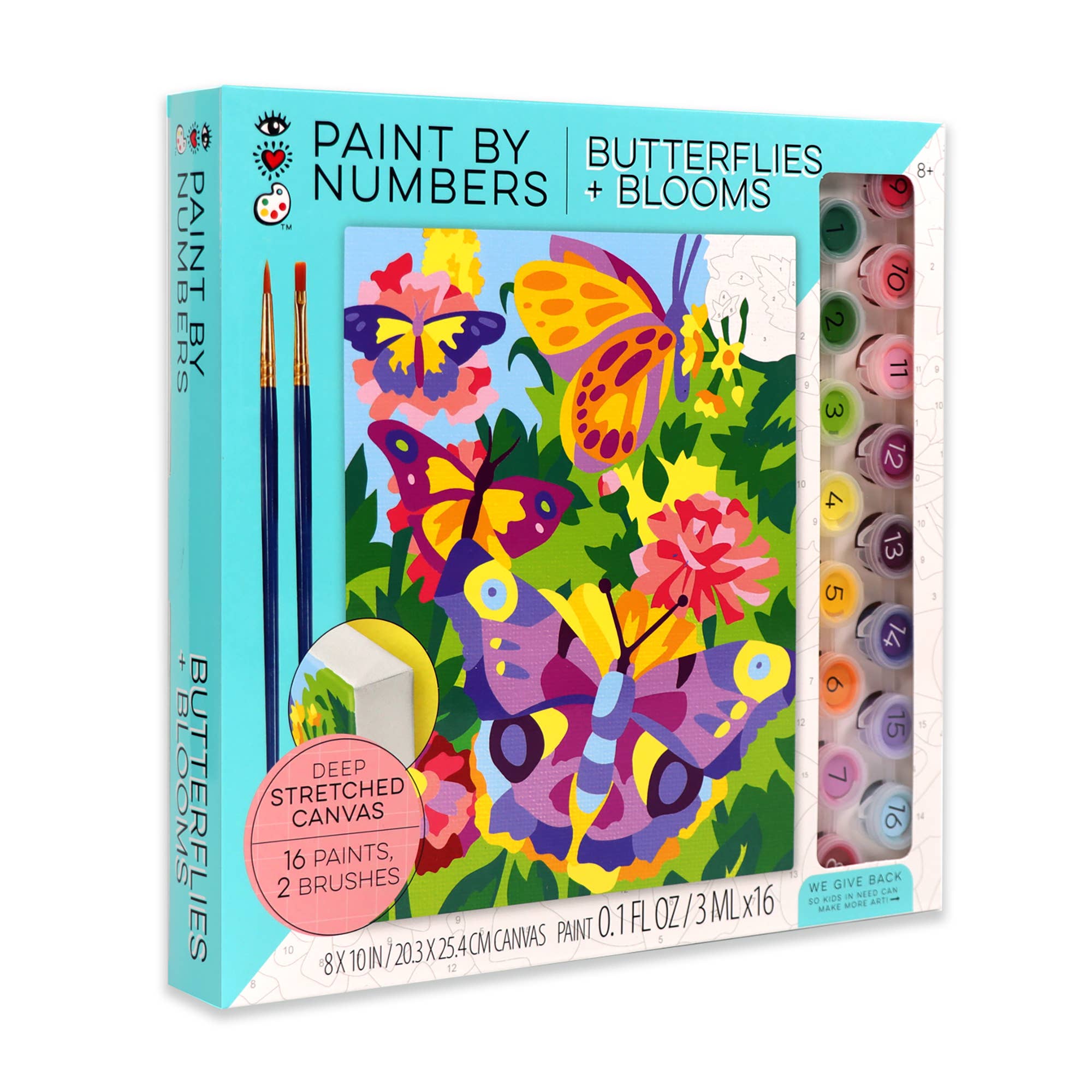 Bright Stripes - Wholesale DIY Craft Kit - Kids - iHeartArt Paint By Numbers Butterflies + Blooms5