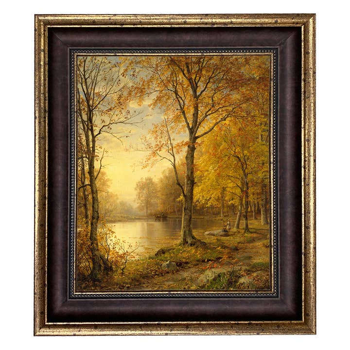 Indian Summer Autumn Landscape Vintage Canvas Painting Print for wholesale by Madison Bay Co. - Historical Home Decor Reproductions