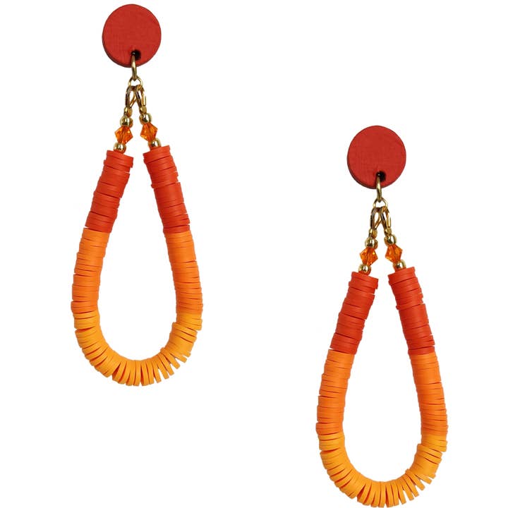 Boucles d'oreilles légères Double Dutch | Papaye pour la vente par SCOTCHBONNET!