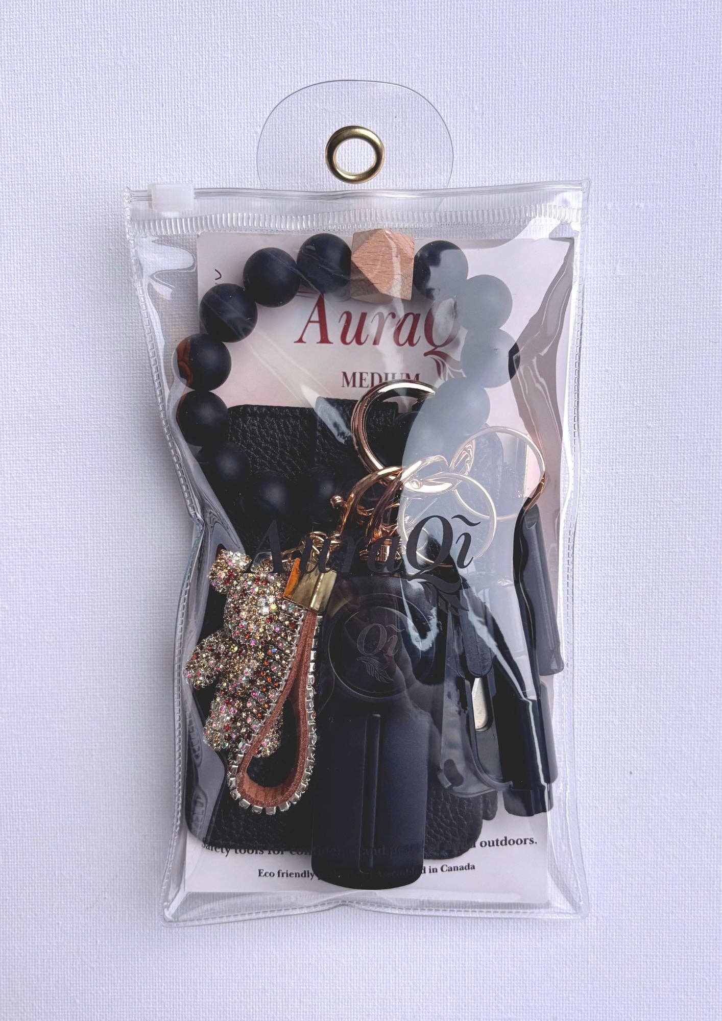 BsafeKC - Wholesale Keychain – Women's - Bold - Black Medium Safety Keychain1