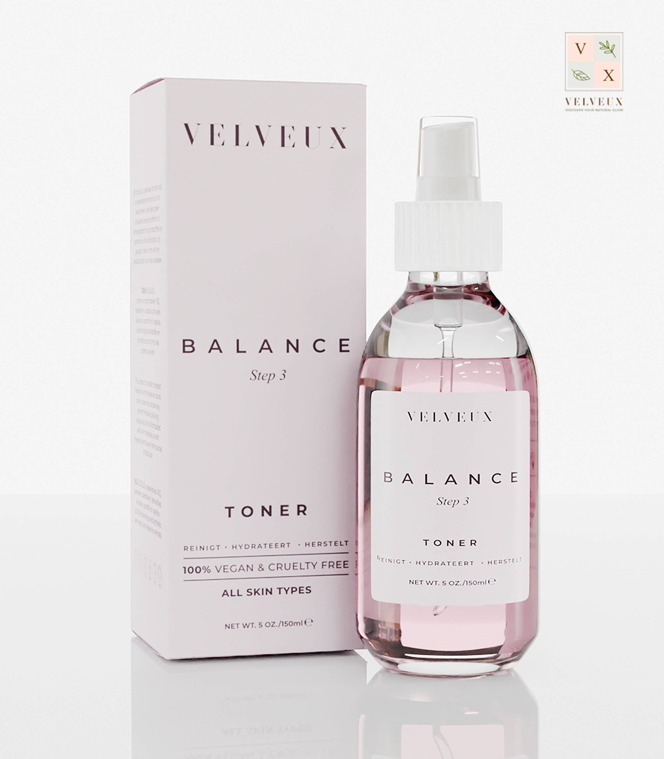 Velveux – Engroshandel Ansigtstoner – Velveux Balance Facial Toner - 150 ml, 100 % vegansk5