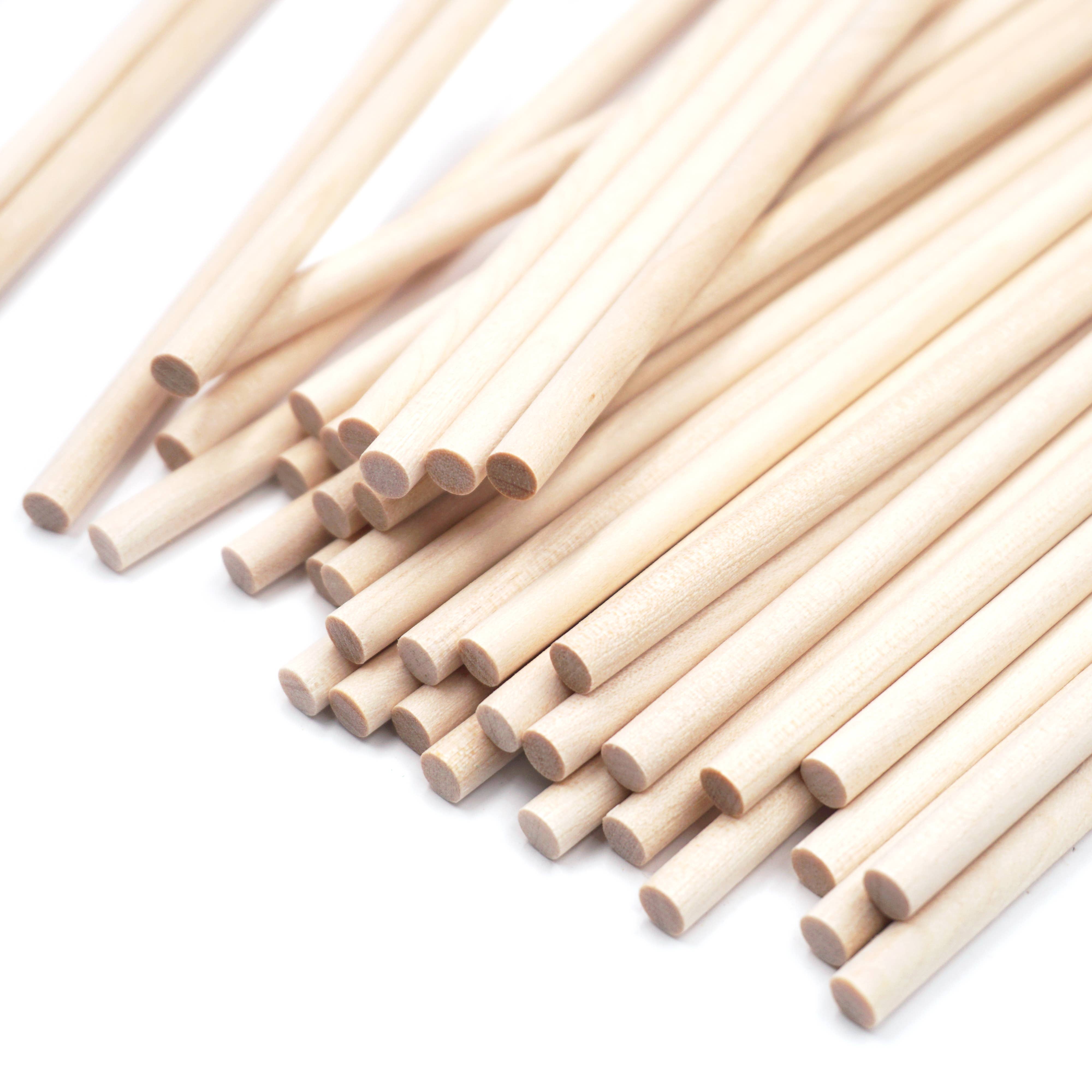 Angels Craft - Wholesale Craft Supplies - Round Wooden Dowel, 5mm x 5.9in. 40-ct2