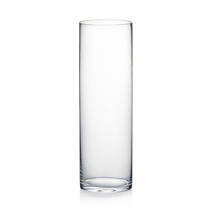 WGV Clear Cylinder Glass Vase - 5" x 16"H for wholesale by WGV International