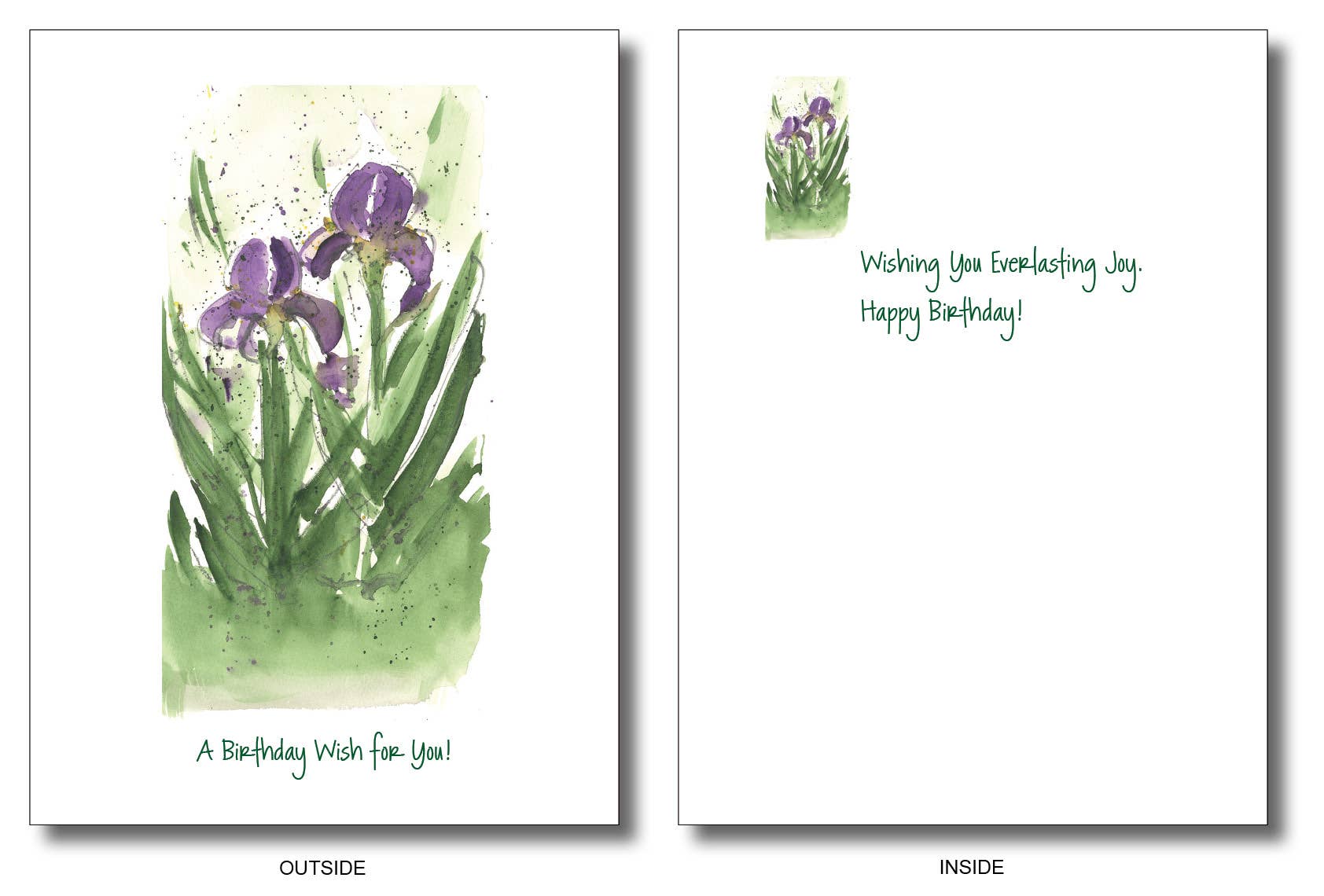 WORDS & WATERCOLORS BY PEG CONLEY - Vendita all'ingrosso Biglietti di auguri - Iris viola II1