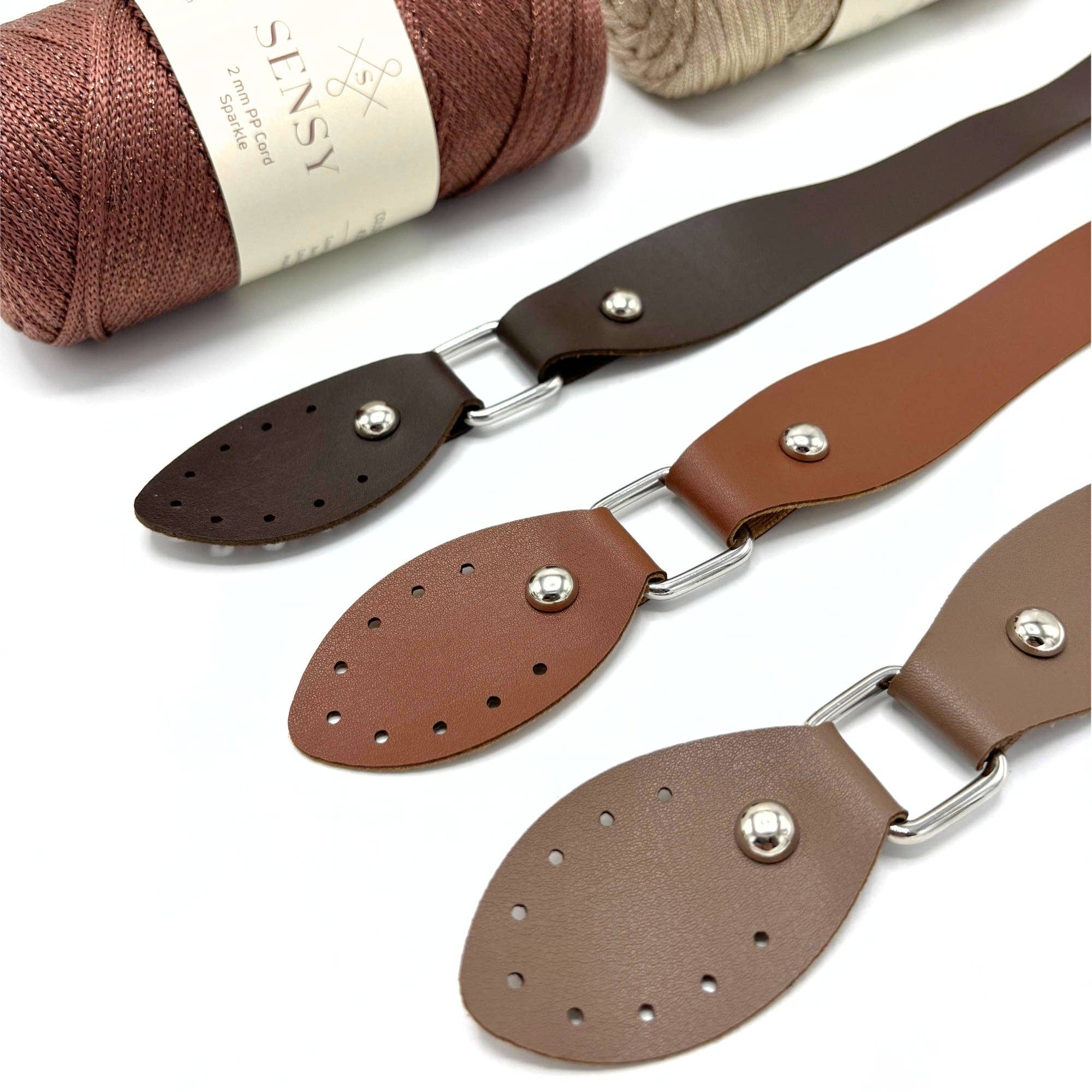 Sensy - Vendita all'ingrosso Attrezzi per lavoro a maglia/uncinetto - Manico per borsa in pelle PU (43 cm) (2 pezzi)18