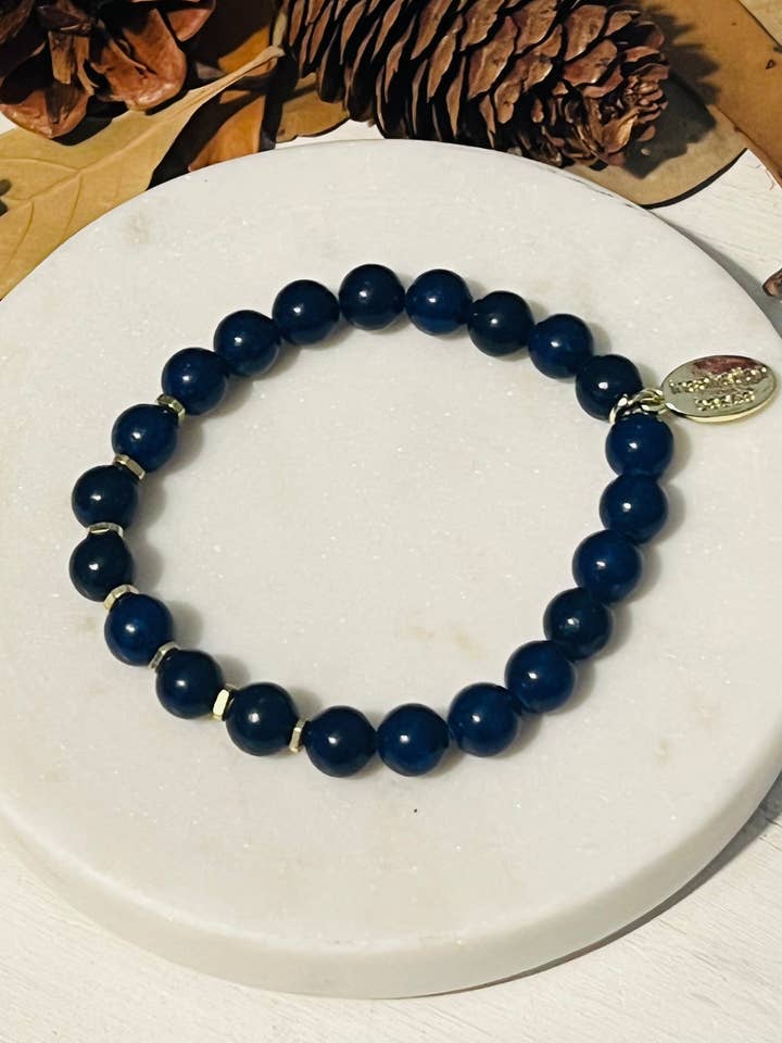 Pulsera apilable de lapislázuli para venta al por mayor de Inspiration Beads