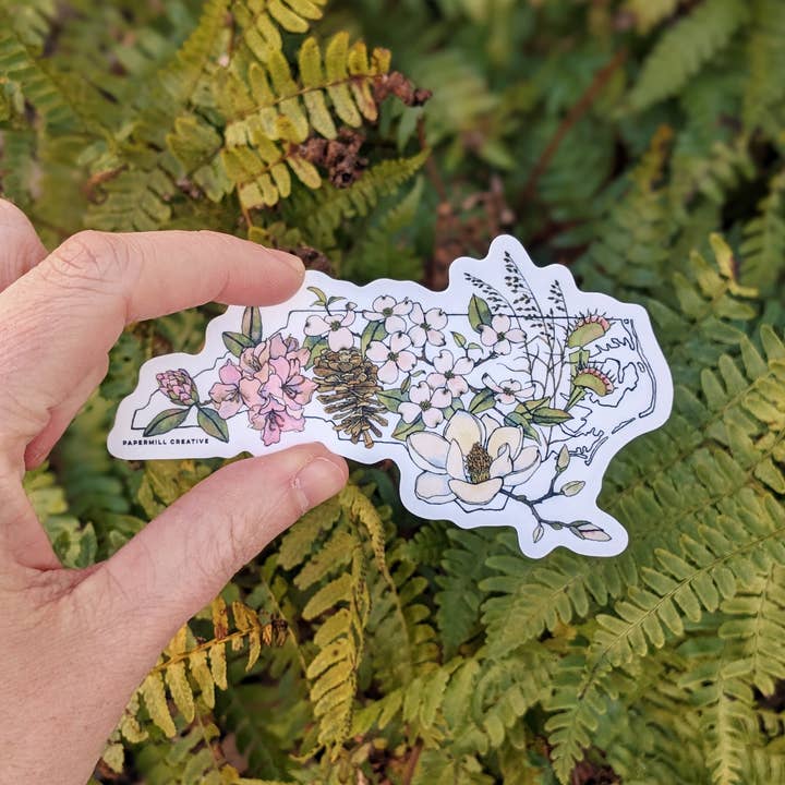Papermill Creative - Wholesale Sticker - North Carolina Native Plants vinyl sticker1