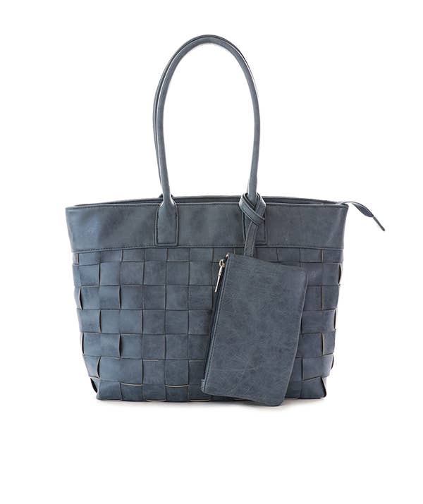 22 Tote - Wholesale Tote Bag - Women's - Woven Tote with Detachable Wristlet Pouch5