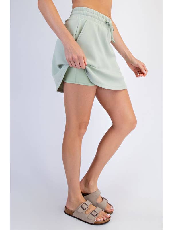 Sunday Morning - Wholesale Skort – Women's - S297037-STANDARD FIT MODAL SCUBA SKORT31