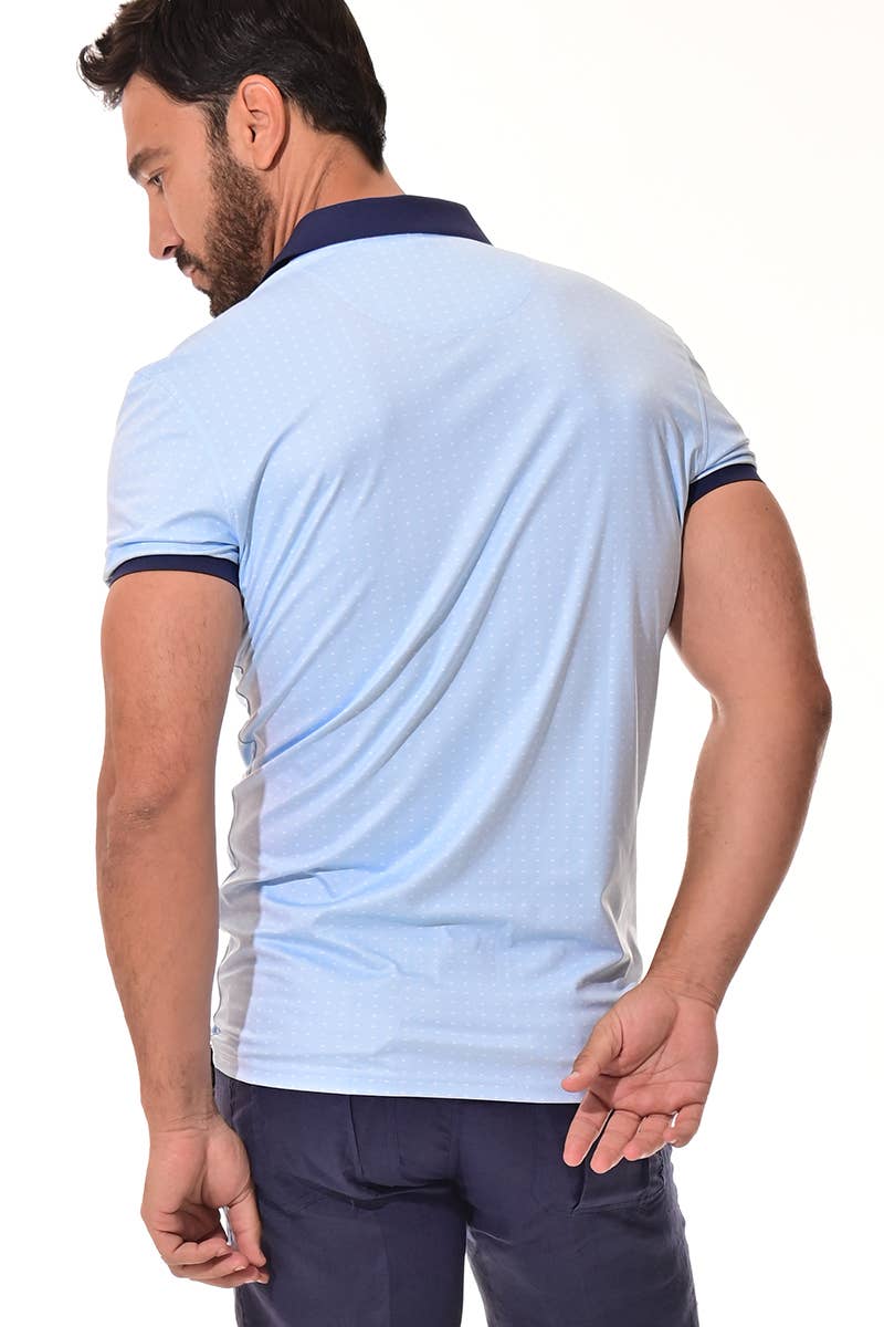 WHITE BLUE Men's S/S Polo Performance Cool Feel 4 Way Stretch-B-MKT3317 for wholesale on Faire1