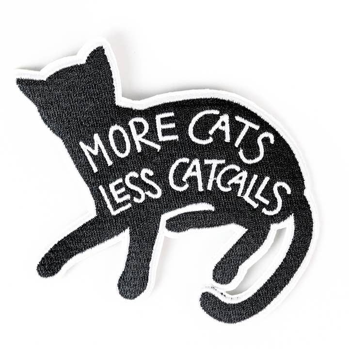 Écusson thermocollant Plus de chats, moins de catcalls pour la vente par Ifs, Ands, Or Buttons