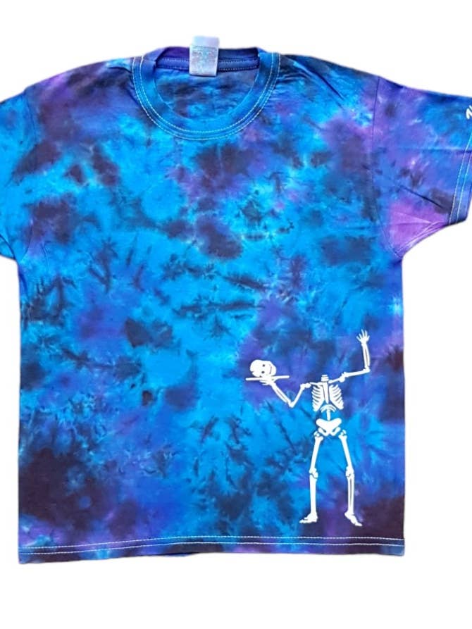 Halloween Tie Dye Shirt with Headless Skeleton Design for wholesale by VeEco Gifts