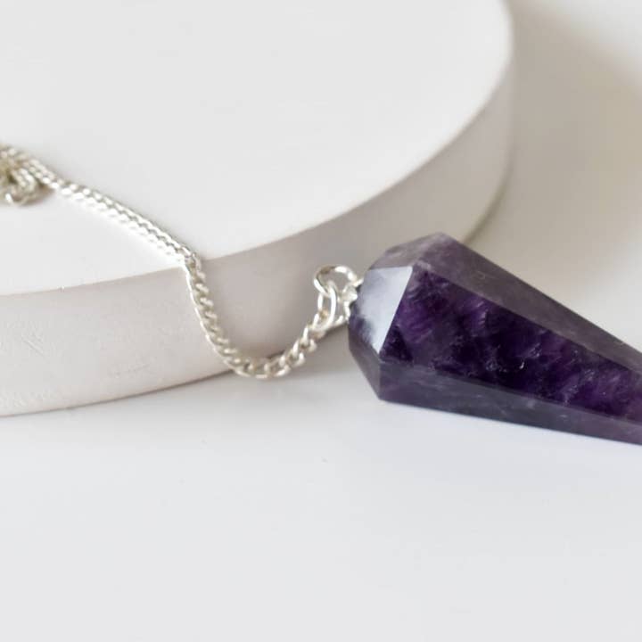 Soothing Crystals - Wholesale Spiritual Stone/Crystal - Dowsing Pendulum | Amethyst | Faceted Crystal Pendulum2
