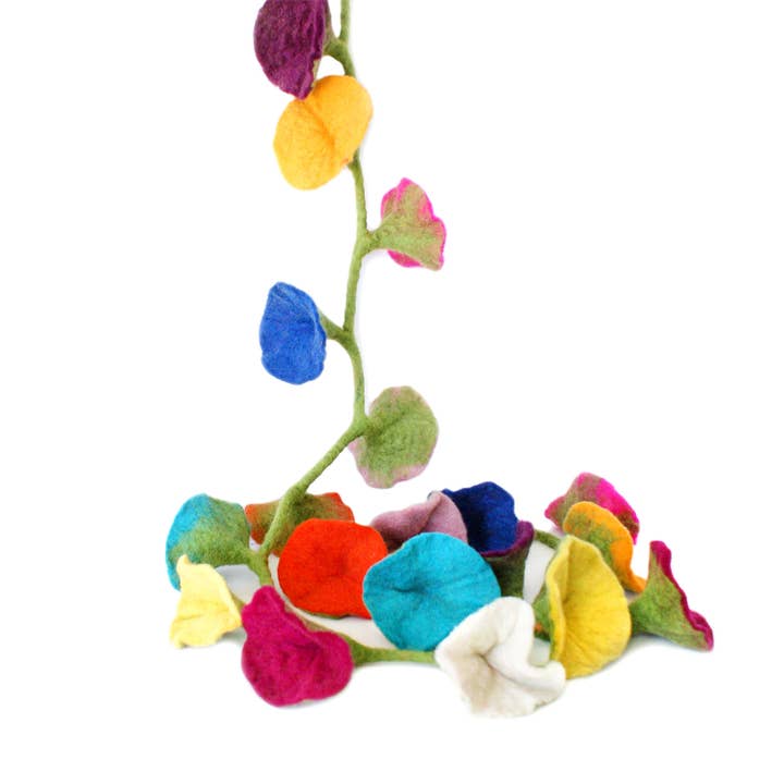 Felt Flower Garland for wholesale by Hamro Village