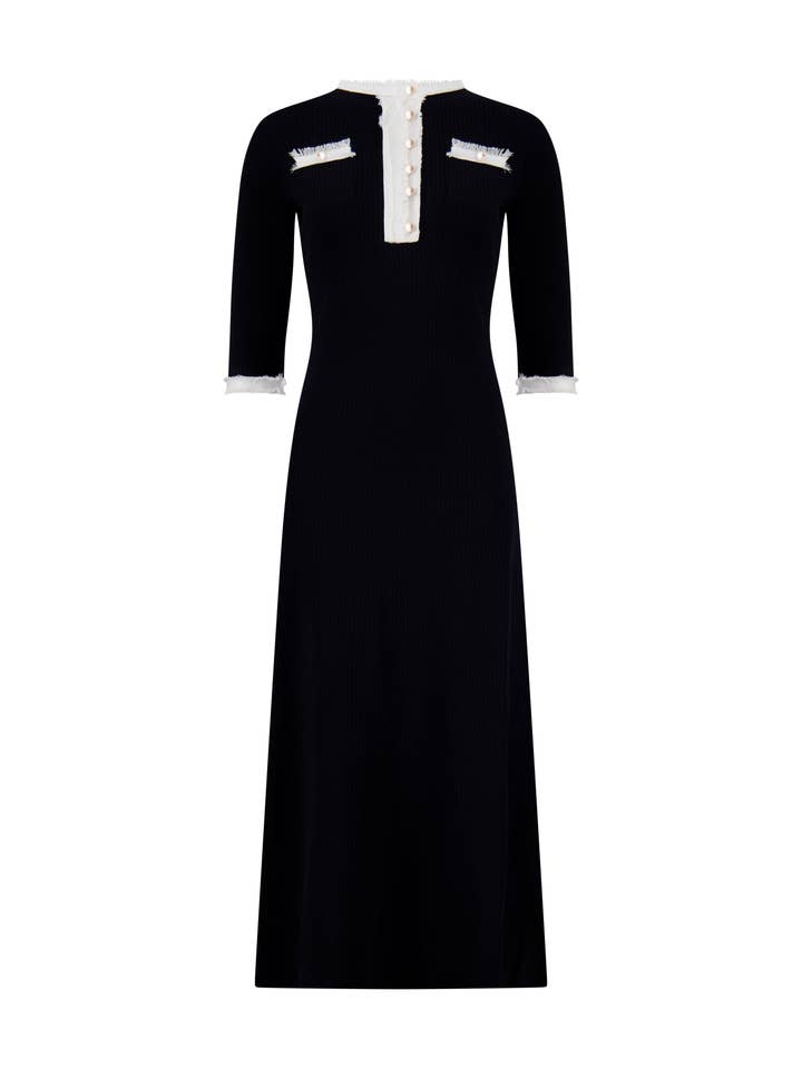 Abito Midi in Maglia Testurizzata per la vendita all'ingrosso da parte di Aleeza Paris