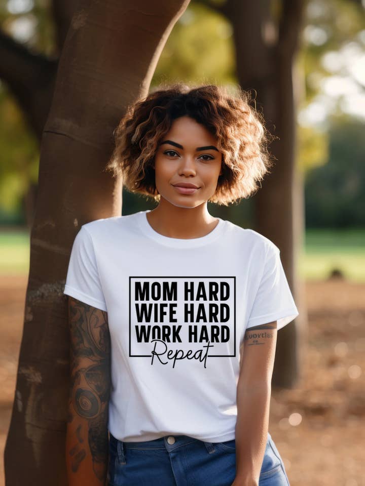 Mamá, esposa, trabajo repetido para venta al por mayor de M & R Fearless Designs