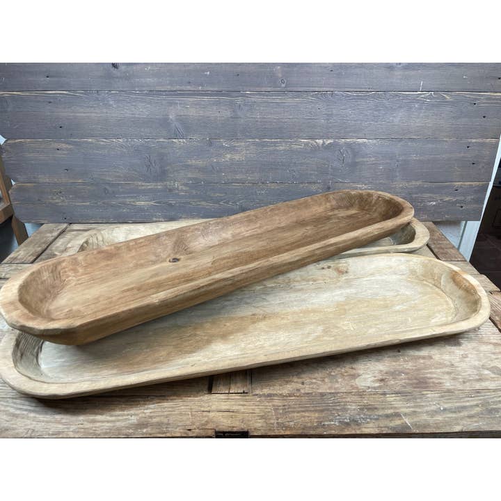 Extra Long Dough Bowl-11-12W x 39-40L x 2D-Extra Long-Raw for wholesale by My Amigos Imports