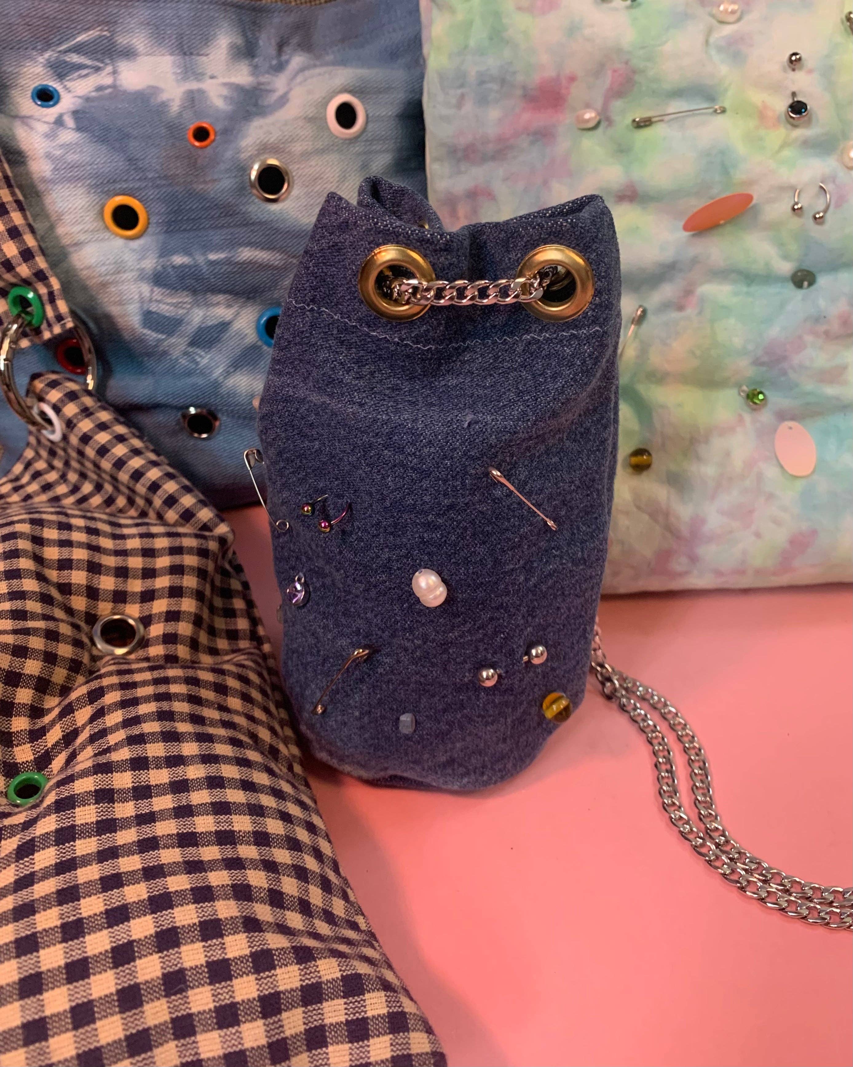 Shop Journal Vintage - Wholesale Crossbody Bag - Women's - Handmade pierced denim pouch bag4